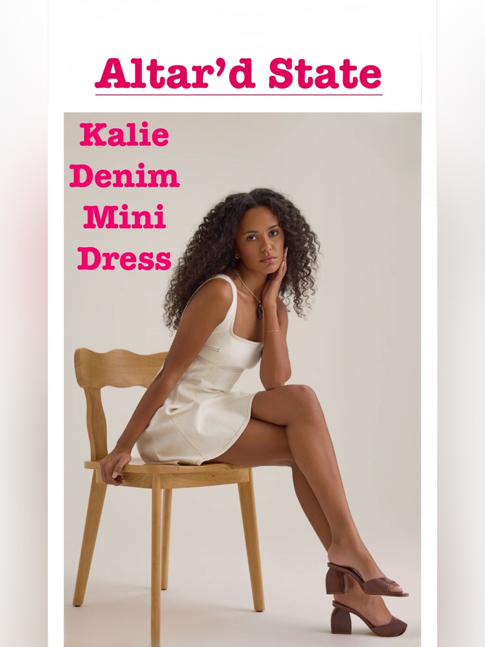 Altar'd State Kalie Denim Mini Dress
